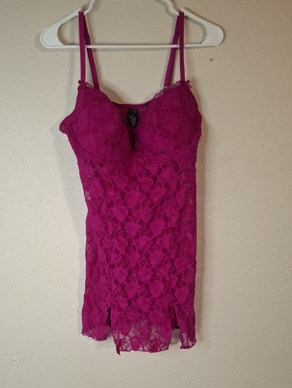 Fuchsia Lace Chemise size 38D